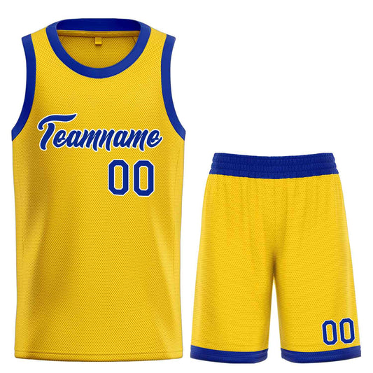 Custom Yellow Royal-White Heal Sports Uniform Classic Sets Basketball Jersey