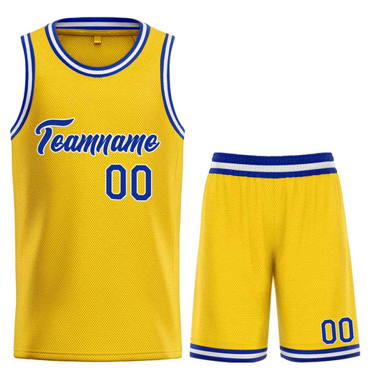 Custom Yellow Royal-White Heal Sports Uniform Classic Sets Basketball Jersey
